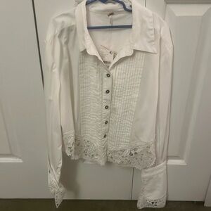 Ivory Free People Blouse NWT